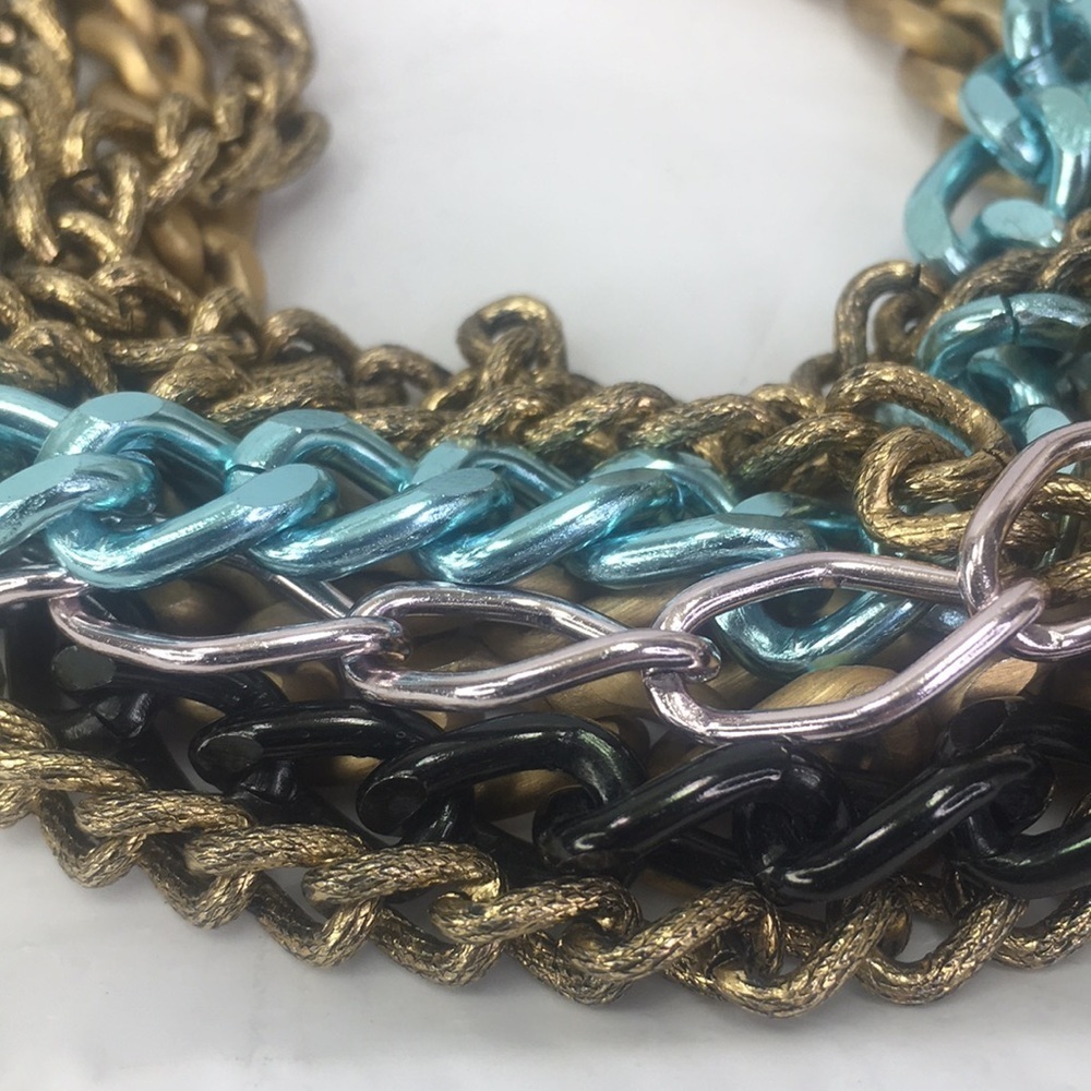 Fallon Multi 8 Layer Multi Color Statement Chain … - image 3